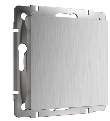 Заглушка без рамки Werkel серебряный рифленый картинка